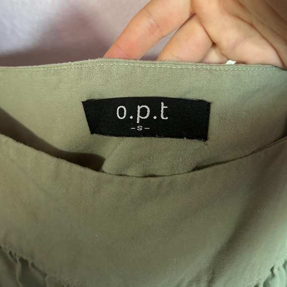 O.P.T Sage Green Babydoll Dress - Picture 3 of 4